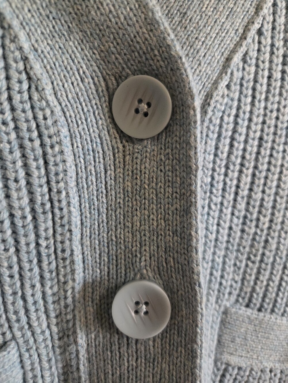 CAbi Light Blue Button-Front Ribbed Cardigan - Picture 3 of 5